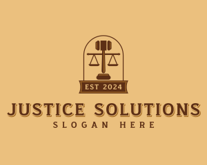 Judicial Gavel Judge logo design