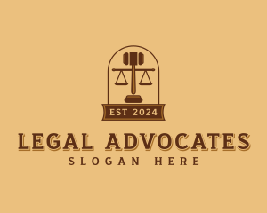 Judicial Gavel Judge logo design