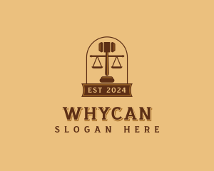 Courthouse - Judicial Gavel Judge logo design
