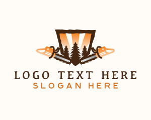 Forestry - Chainsaw Tree Woodwork logo design