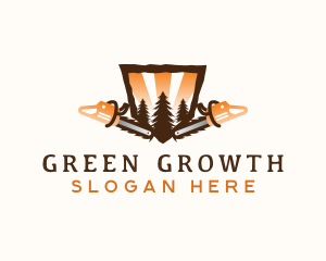 Chainsaw Tree Woodwork Logo