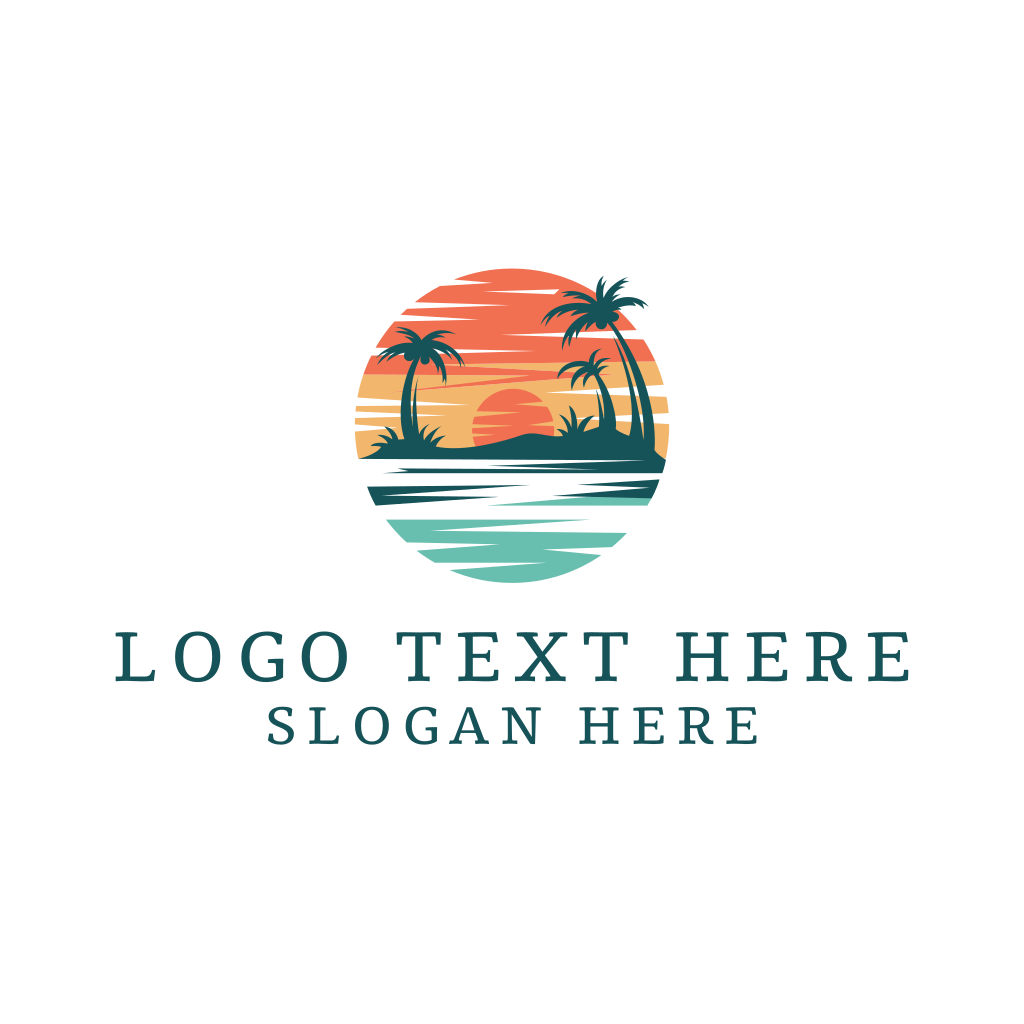 Tropical Island Getaway Logo | BrandCrowd Logo Maker