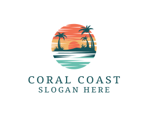 Tropical Island Getaway logo design