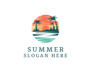 Tropical Island Getaway logo design