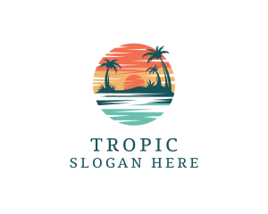 Tropical Island Getaway logo design