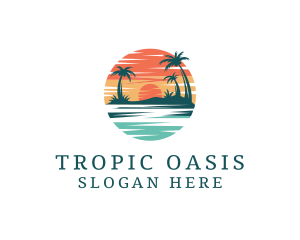 Tropical Island Getaway logo design