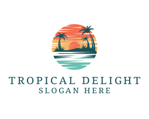 Tropical Island Getaway logo design