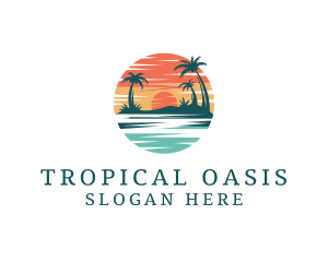 Tropical - Tropical Island Getaway logo design