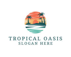 Island - Tropical Island Getaway logo design