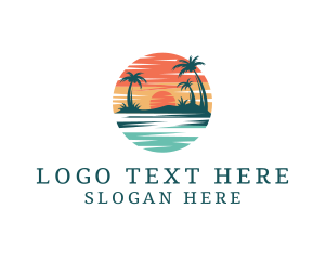 Resort - Tropical Island Getaway logo design