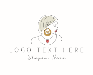 Earring - Woman Beauty Glam logo design