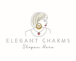 Woman Beauty Glam  logo design