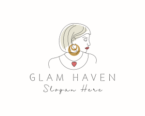 Glam - Woman Beauty Glam logo design