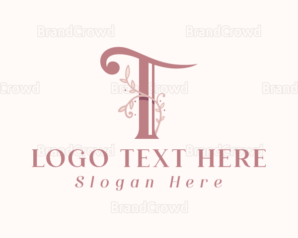 Feminine Spa Letter T Logo