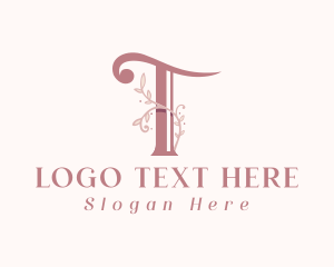 Floral - Feminine Spa Letter T logo design