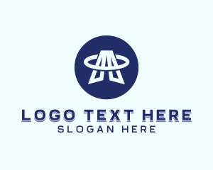 Lettermark - Aerospace Orbit Letter A logo design