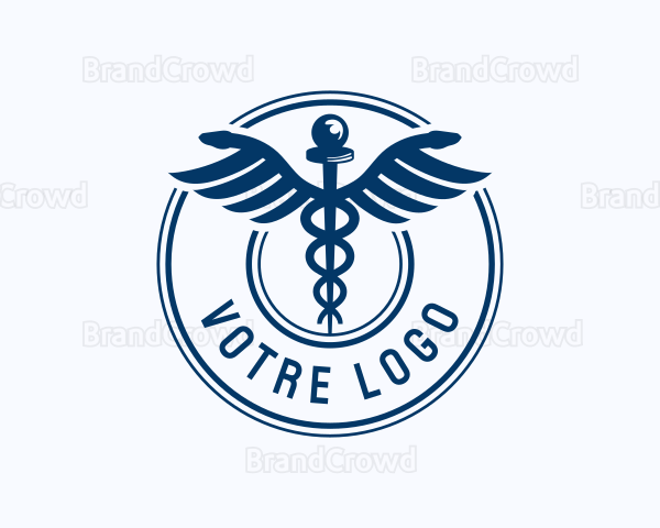 Caduceus Snake Wings Logo