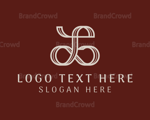 Artistic Ribbon Stripe Logo