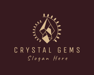 Fashion Crystal Leaf logo design