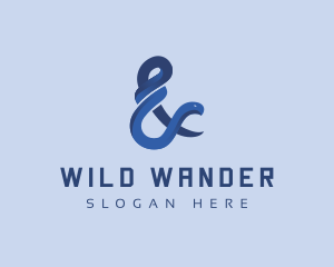 Wild Snake Ampersand logo design