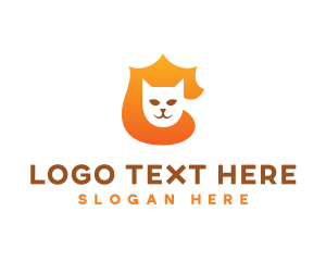 Animal - Feline Cat Shield logo design