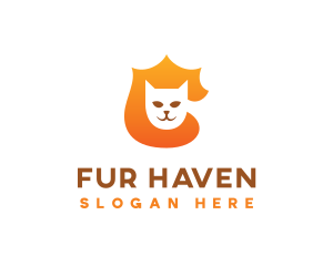 Feline Cat Shield logo design