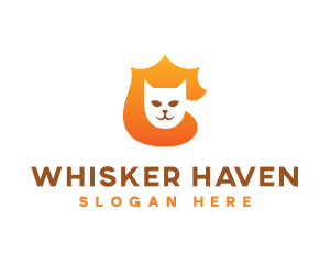 Whisker - Feline Cat Shield logo design