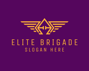 Brigade - Golden Pilot Wings logo design