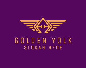 Golden Pilot Wings logo design