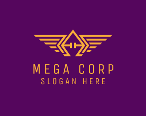 Golden Pilot Wings logo design