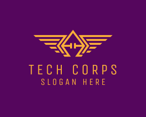 Corps - Golden Pilot Wings logo design