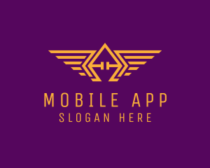 Sigil - Golden Pilot Wings logo design