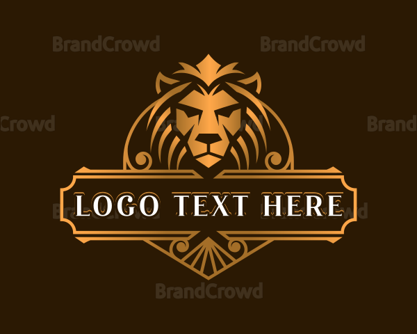 Lion Elegant Shield Logo