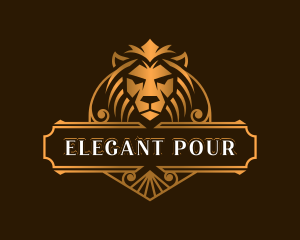 Lion Elegant Shield logo design