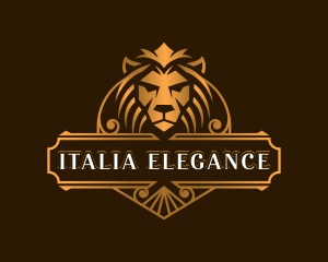 Lion Elegant Shield logo design