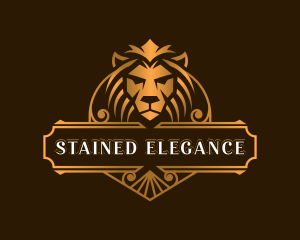 Lion Elegant Shield logo design