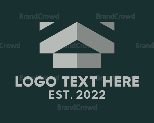 Real Estate Roofing Contractor Logo