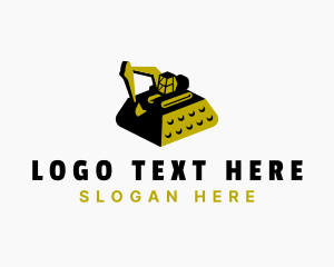 Worker - Mining Excavation Equipment logo design