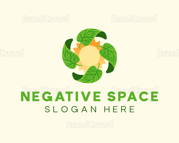 Leaf Sun Solar Logo