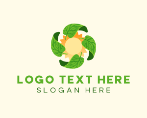 Leaf - Leaf Sun Solar logo design