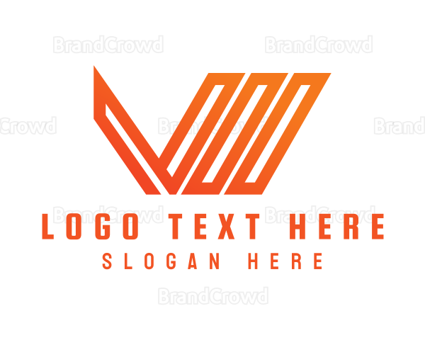 Logistic Forwarding Letter V Logo