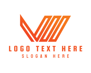 Stripe - Logistic Forwarding Letter V logo design