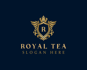 Royal Crown Shield Wings logo design