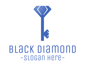 Blue Diamond Key logo design