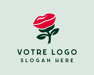 Esthecian - Lip Rose Flower logo design