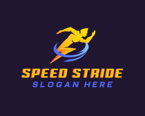 Lightning Running Speed logo design