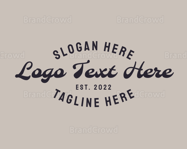 Elegant Retro Script Brand Logo