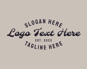 Typography - Elegant Retro Script Brand logo design