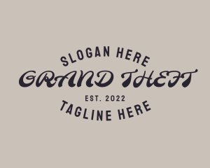 Elegant Retro Script Brand  Logo