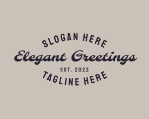 Elegant Retro Script Brand  logo design